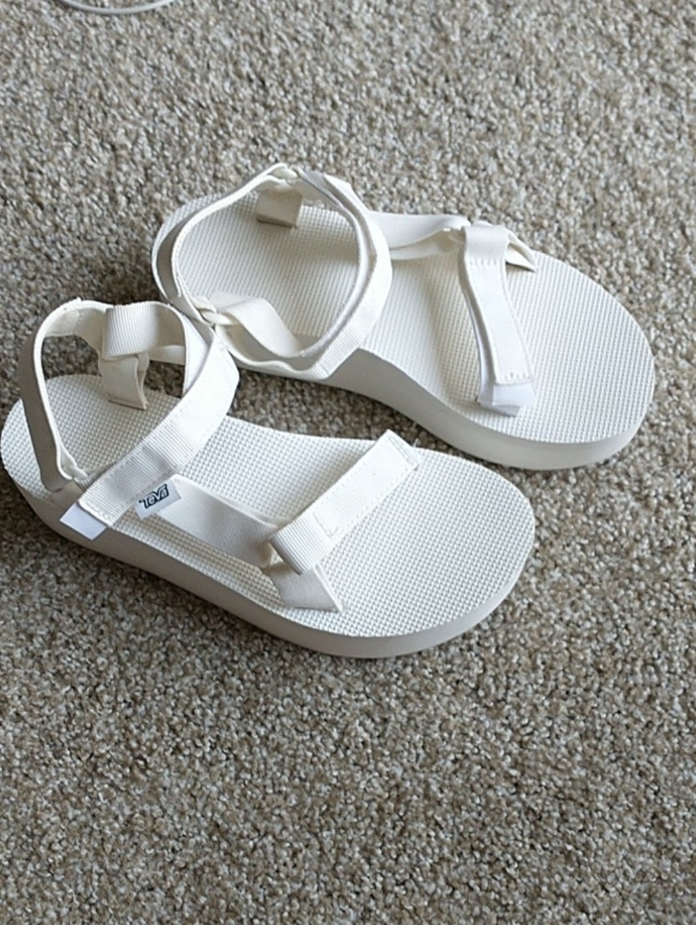 Teva White Platform Sporty Sandals